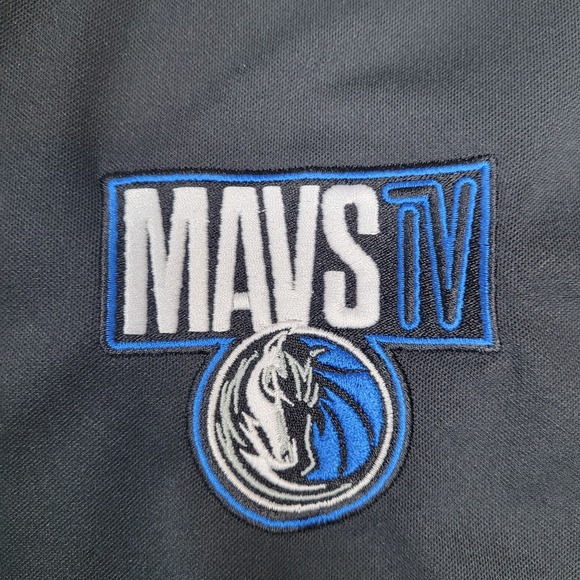 Nike Dallas Mavericks MAVSTV Logo Black Short Sleeve Polo Size SM - Picture 4 of 10
